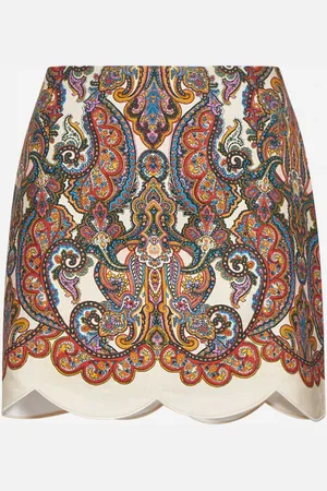ZIMMERMANN Ottie print linen miniskirt