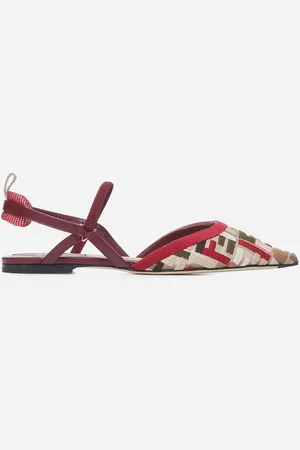 Fendi Colibri’ Lite’ FF mesh slingback flat pumps