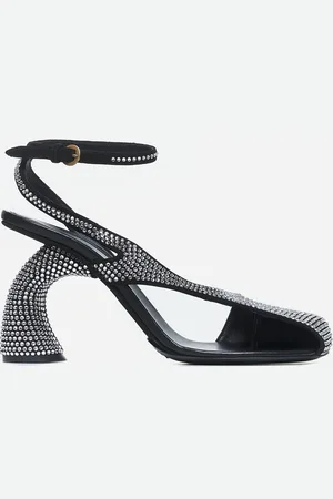 DRIES VAN NOTEN Rhinestone suede sandals