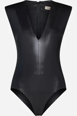 BLANCA Lamé jersey Betonica bodysuit