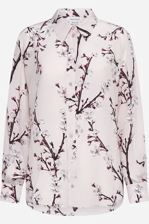 Alexander McQueen Ice pink crêpe de chine Blossom shirt