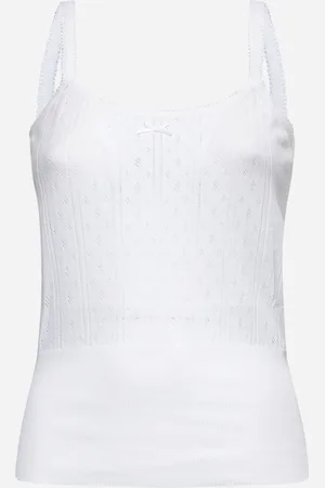 J.W.Anderson White pointelle knit tank top