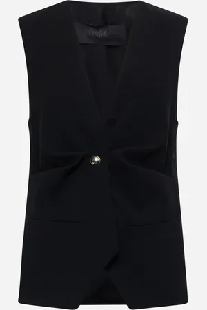 Max Mara Black cady NURAGHE waistcoat