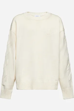 OFF-WHITE Ivory embossed diagonals sweater