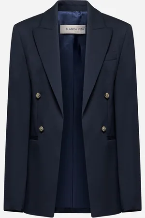 BLANCA Blue gabardine Gorizia blazer