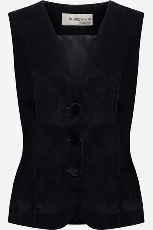 BLANCA Grey velvet Galky waistcoat