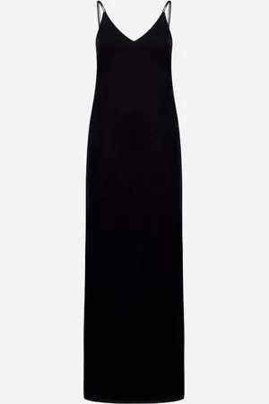 BLANCA Grey velvet Ancona long dress