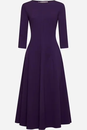 BLANCA Purple Asia flared midi dress
