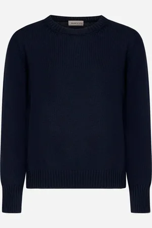 BLANCA Blue virgin wool crewneck sweater