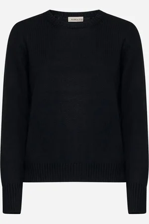 BLANCA Black virgin wool crewneck sweater
