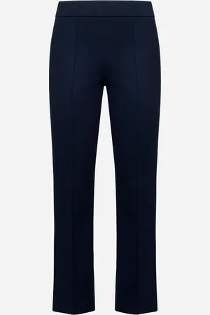 BLANCA Blue stretch jersey Pioppo trumpet trousers