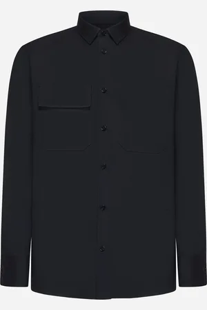 Jil Sander Blue wool gabardine shirt