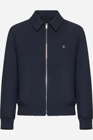 Givenchy Blue suede bomber jacket