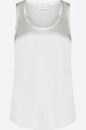Brunello Cucinelli Silk satin tank top