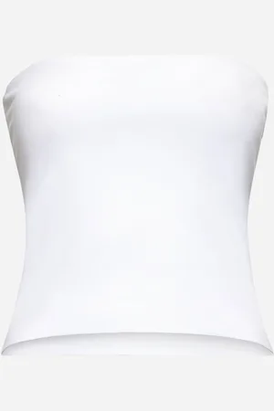 Brunello Cucinelli White jersey bandeau top