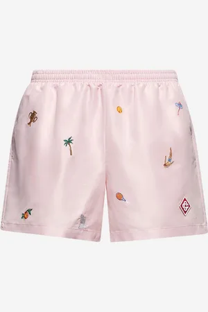 Casablanca Pink embroidered swim shorts