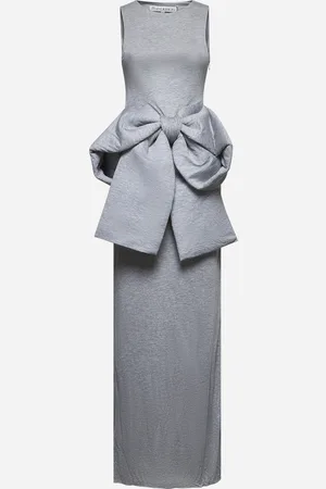 J.W.Anderson Grey oversized bow long dress