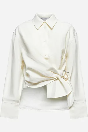 J.W.Anderson Ivory draped twisted shirt