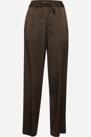 Isabel Marant Brown satin Kendry trousers