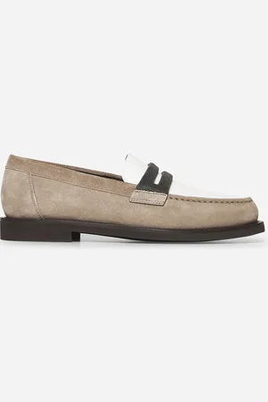 Brunello Cucinelli Suede Precious Clamp penny loafer