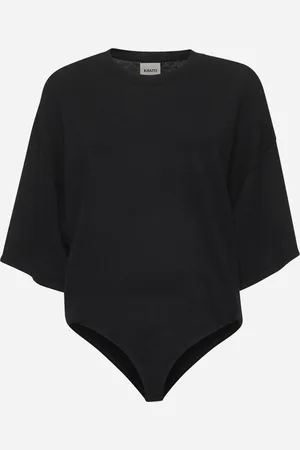 Khaite Black stretch knit Simon bodysuit