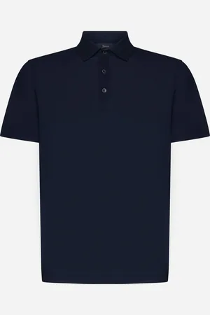 HERNO Crepe cotton polo shirt