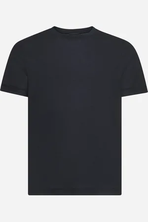 Giorgio Armani Blue virgin wool crewneck T-shirt