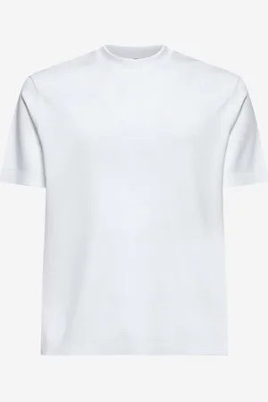 HERNO White knit effect jersey T-shirt
