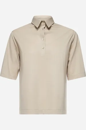 BLANCA Beige jersey Platy polo shirt