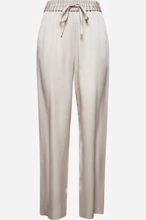 Isabel Marant Beige satin Kendry trousers