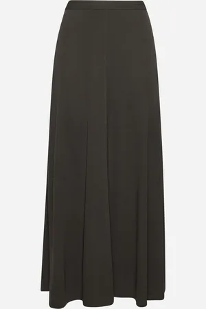 Totême Black fluid jersey long skirt