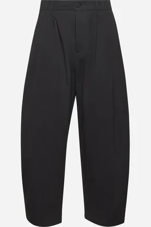 STUDIO NICHOLSON Grey technical twill Yale pant