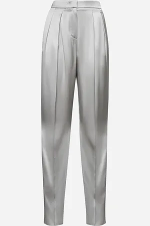 Giorgio Armani Grey double silk satin trousers
