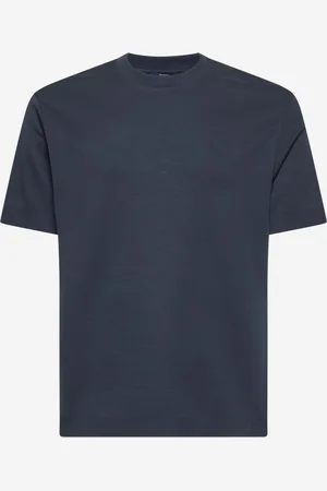 HERNO Blue knit effect jersey T-shirt