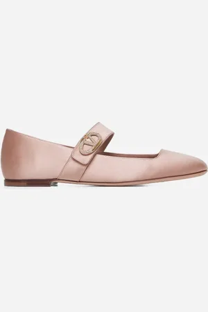 VALENTINO GARAVANI VLogo Locker satin ballet flats