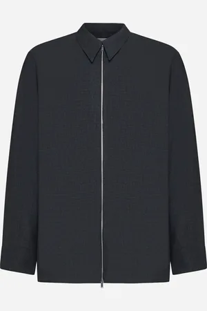 STUDIO NICHOLSON Axia zip-up wool shirt