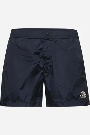 Moncler Blue tricol-trimmed swim shorts