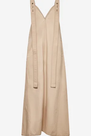 UMA WANG Beige denim Aroma long dress