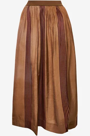 UMA WANG Brown twill Gillian skirt