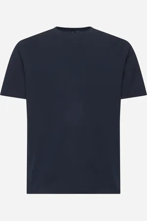 HERNO Blue superfine cotton stretch T-shirt