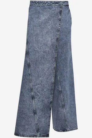 Alaïa Blue denim wrap jeans