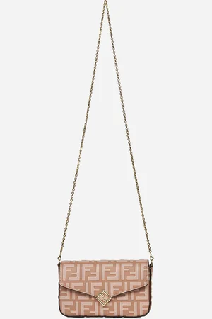 Fendi Ballet rose Wallet On Chain FF Diamonds