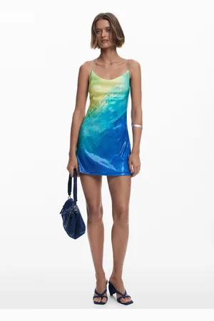 Desigual Short dress with crossed straps