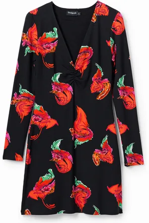 Desigual Ribbed floral mini dress