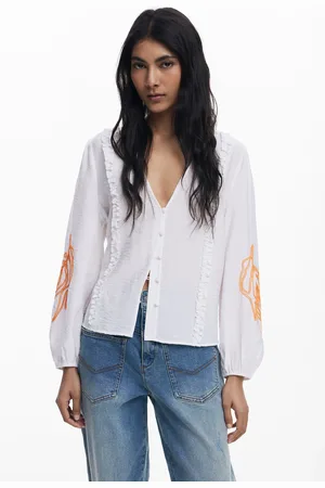 Desigual Balloon blouse with leaves