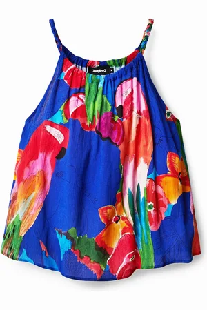 Desigual Tropical halter blouse
