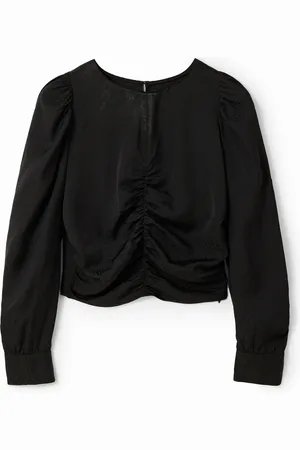 Desigual Jacquard ruched blouse