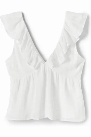Desigual Textured ruffle blouse