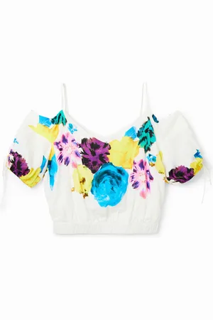 Desigual M. Christian Lacroix short gathered floral blouse