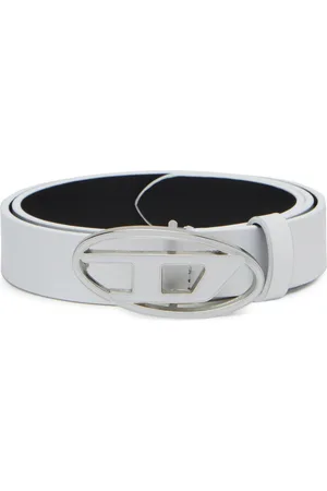 Diesel Leather belt with enamelled buckle Belts